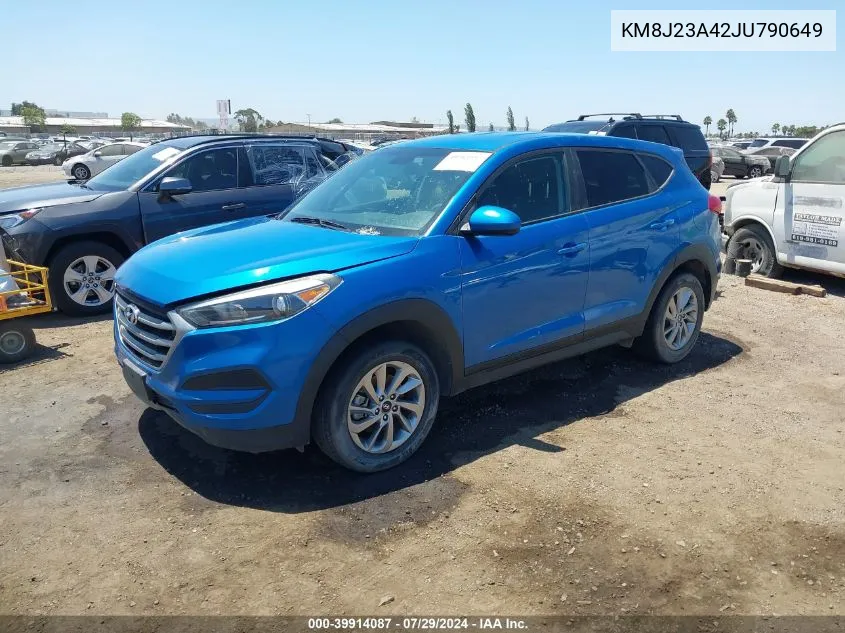 2018 Hyundai Tucson Se VIN: KM8J23A42JU790649 Lot: 39914087