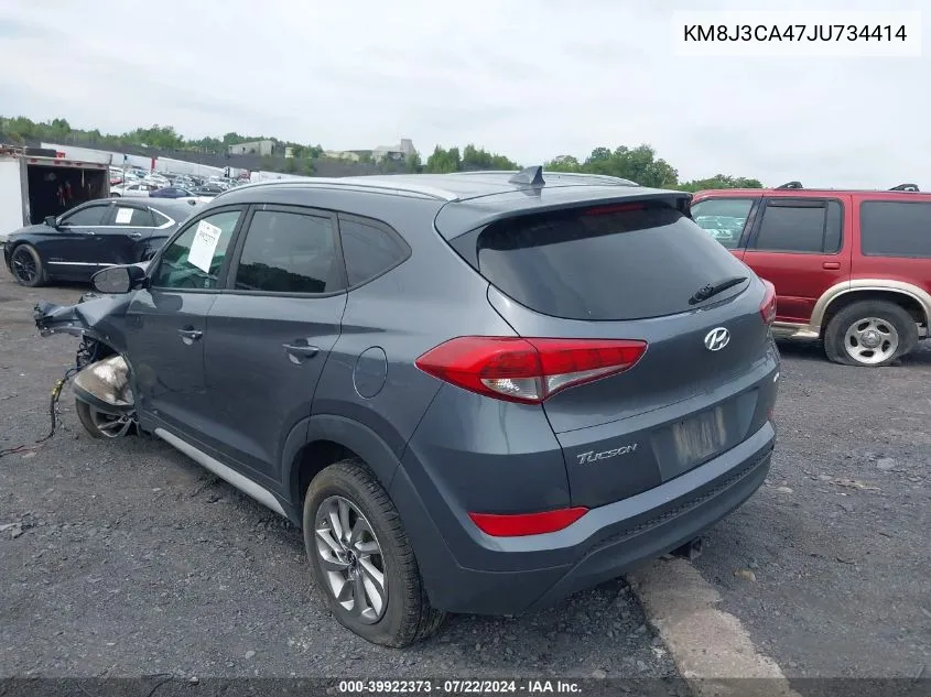 2018 Hyundai Tucson Sel VIN: KM8J3CA47JU734414 Lot: 39922373