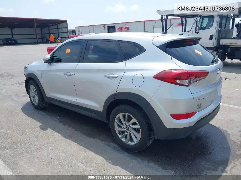 2018 Hyundai Tucson Se VIN: KM8J23A43JU736308 Lot: 39981576