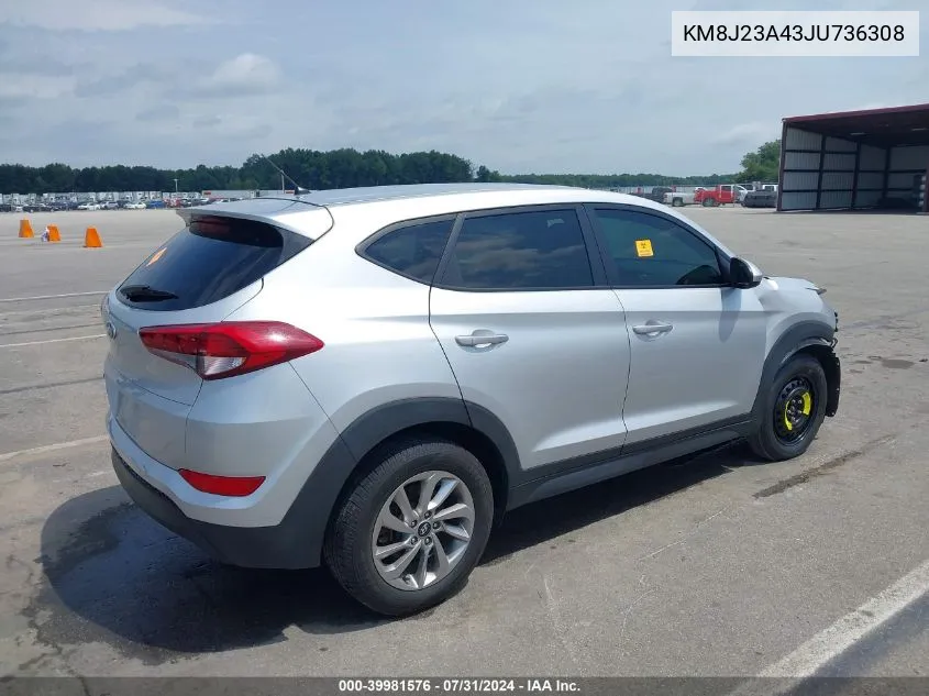 2018 Hyundai Tucson Se VIN: KM8J23A43JU736308 Lot: 39981576