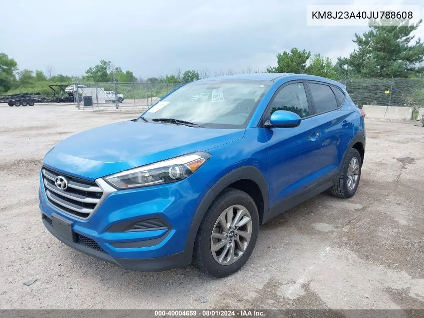 2018 Hyundai Tucson Se VIN: KM8J23A40JU788608 Lot: 40004659