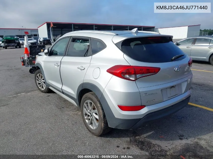 2018 Hyundai Tucson Sel VIN: KM8J3CA46JU771440 Lot: 40063215