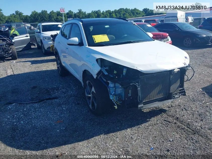 2018 Hyundai Tucson Value VIN: KM8J33A24JU705810 Lot: 40068095