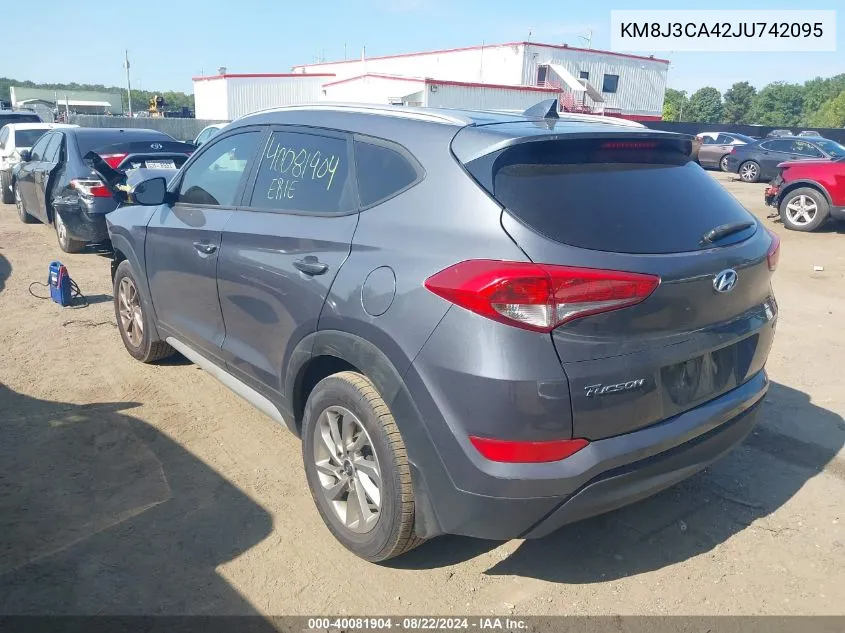 2018 Hyundai Tucson Sel VIN: KM8J3CA42JU742095 Lot: 40081904