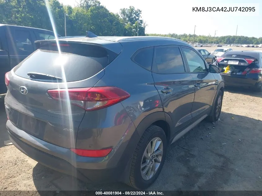 2018 Hyundai Tucson Sel VIN: KM8J3CA42JU742095 Lot: 40081904