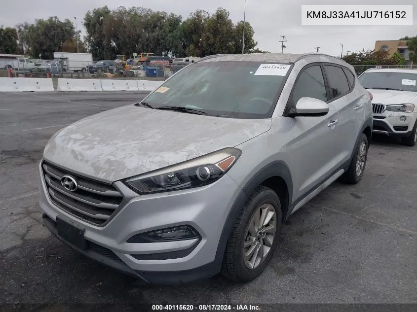 2018 Hyundai Tucson Sel VIN: KM8J33A41JU716152 Lot: 40115620