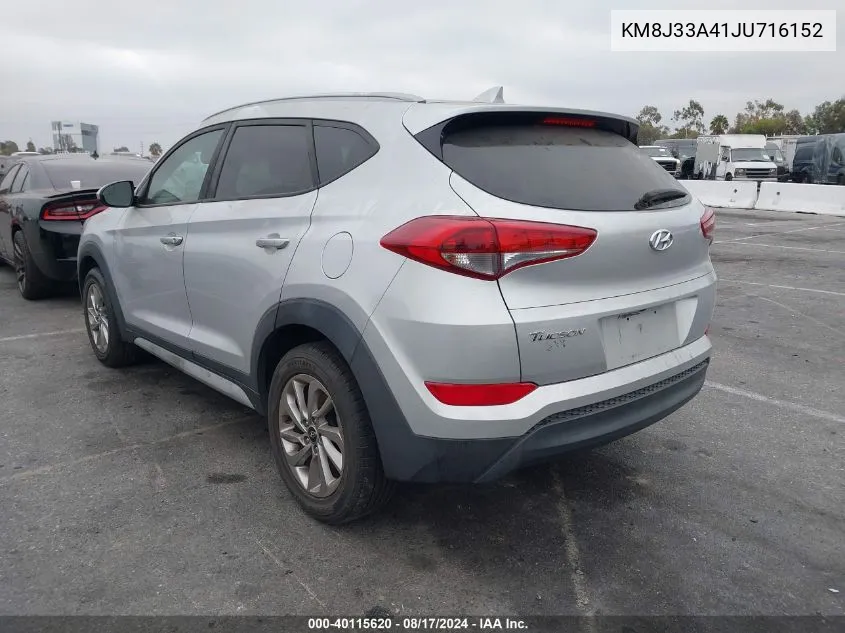 2018 Hyundai Tucson Sel VIN: KM8J33A41JU716152 Lot: 40115620