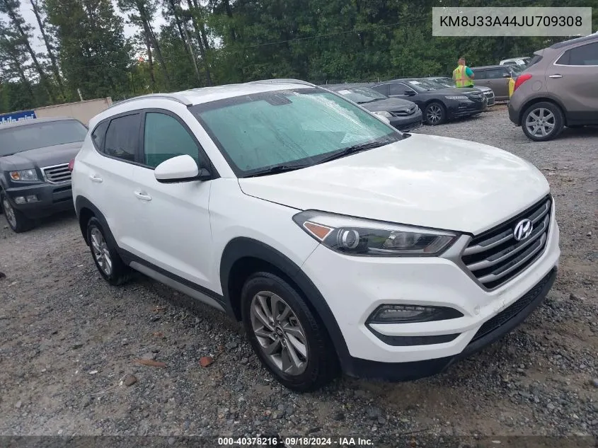 2018 Hyundai Tucson Sel VIN: KM8J33A44JU709308 Lot: 40378216