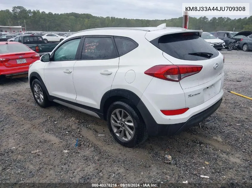 2018 Hyundai Tucson Sel VIN: KM8J33A44JU709308 Lot: 40378216