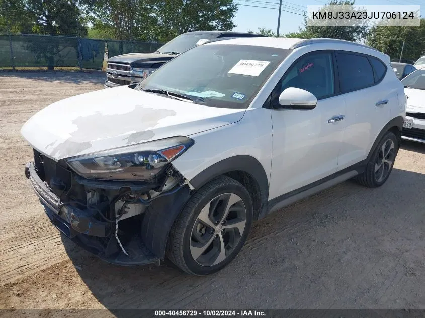 2018 Hyundai Tucson Limited VIN: KM8J33A23JU706124 Lot: 40456729