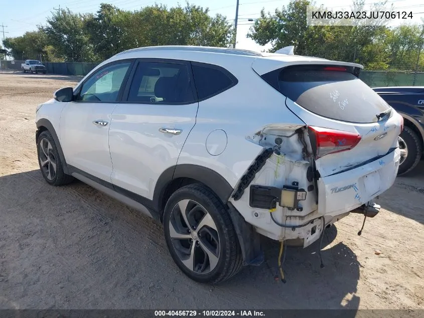 2018 Hyundai Tucson Limited VIN: KM8J33A23JU706124 Lot: 40456729