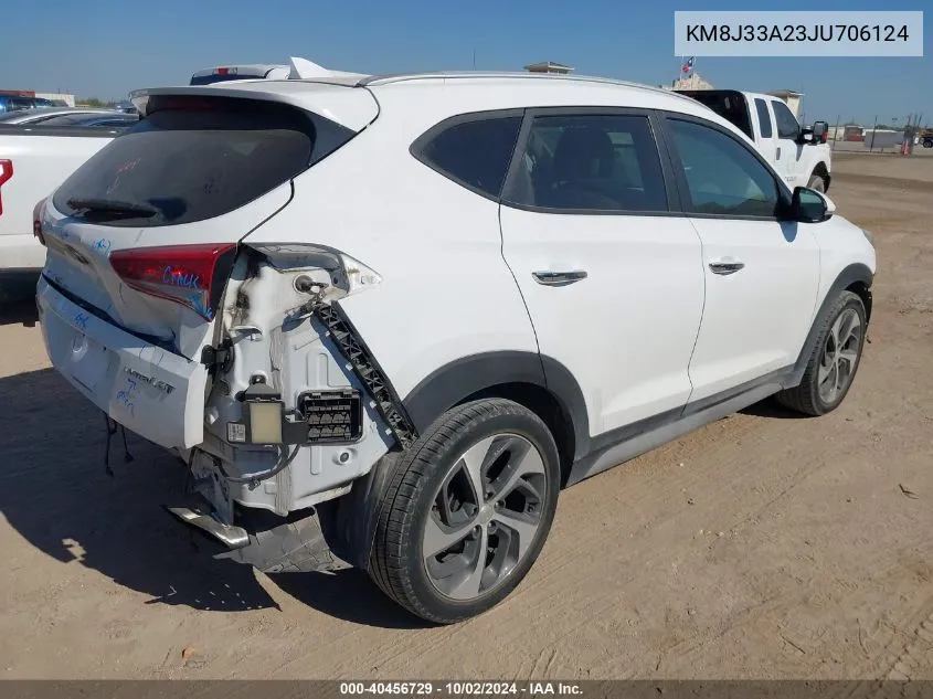 2018 Hyundai Tucson Limited VIN: KM8J33A23JU706124 Lot: 40456729