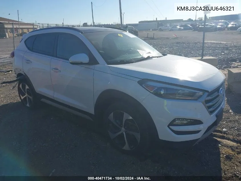 2018 Hyundai Tucson Value VIN: KM8J3CA20JU646321 Lot: 40471734