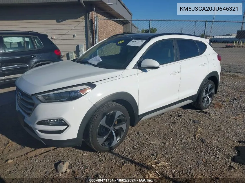 2018 Hyundai Tucson Value VIN: KM8J3CA20JU646321 Lot: 40471734