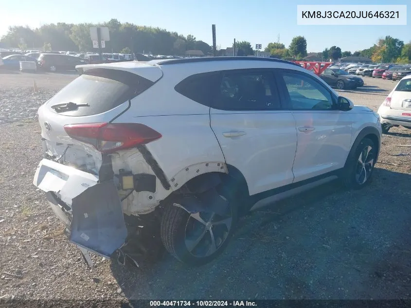 2018 Hyundai Tucson Value VIN: KM8J3CA20JU646321 Lot: 40471734