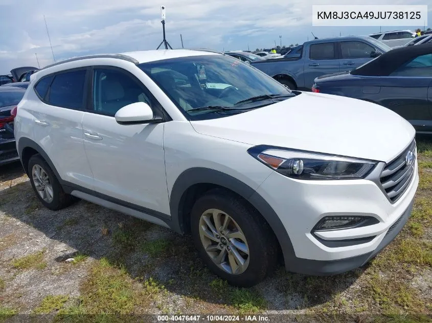 2018 Hyundai Tucson Limited/Sport And Eco/Se VIN: KM8J3CA49JU738125 Lot: 40476447