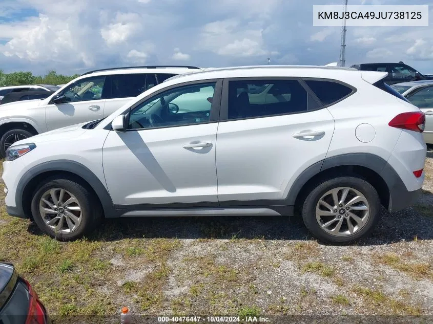 2018 Hyundai Tucson Limited/Sport And Eco/Se VIN: KM8J3CA49JU738125 Lot: 40476447