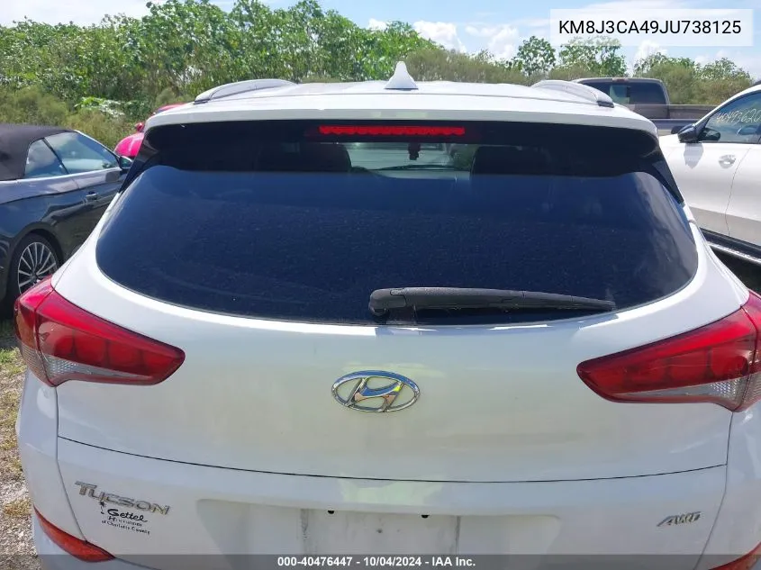 2018 Hyundai Tucson Limited/Sport And Eco/Se VIN: KM8J3CA49JU738125 Lot: 40476447