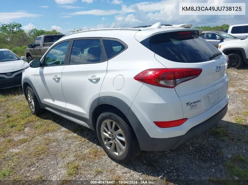 2018 Hyundai Tucson Limited/Sport And Eco/Se VIN: KM8J3CA49JU738125 Lot: 40476447