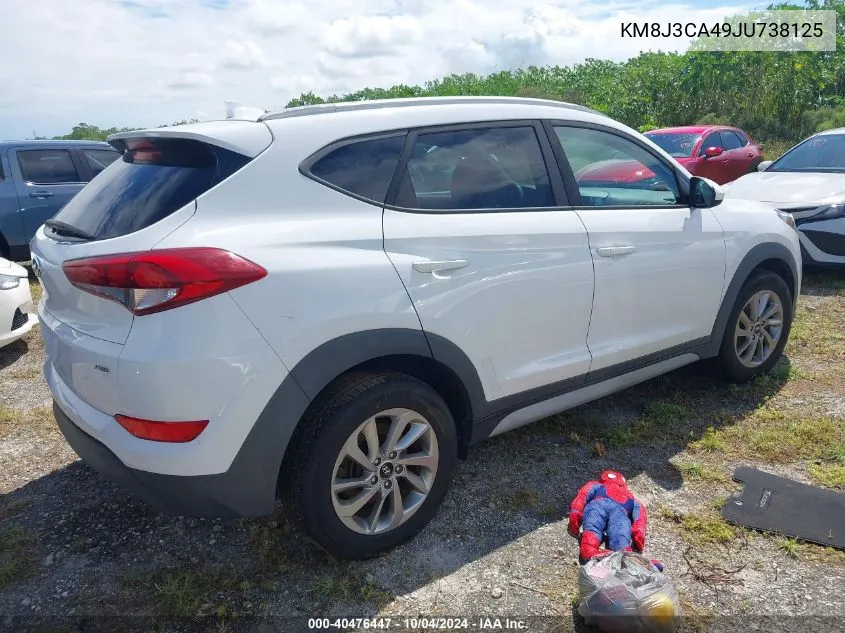 2018 Hyundai Tucson Limited/Sport And Eco/Se VIN: KM8J3CA49JU738125 Lot: 40476447