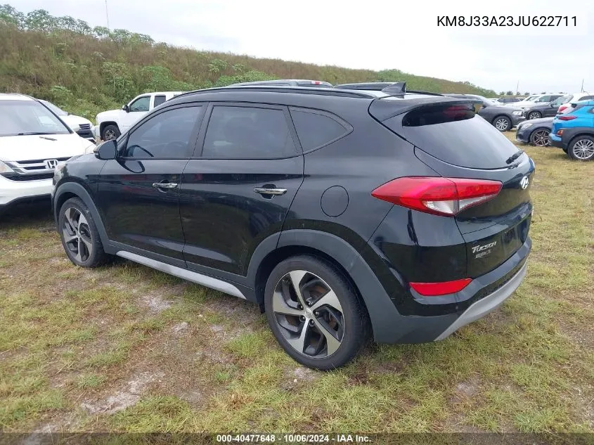 2018 Hyundai Tucson Limited/Sport And Eco/Se VIN: KM8J33A23JU622711 Lot: 40477648