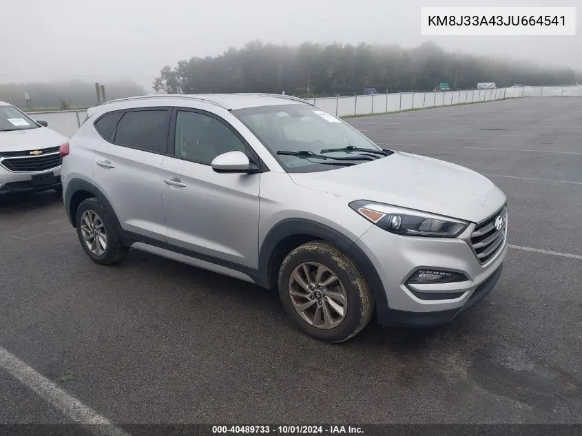 2018 Hyundai Tucson Sel VIN: KM8J33A43JU664541 Lot: 40489733