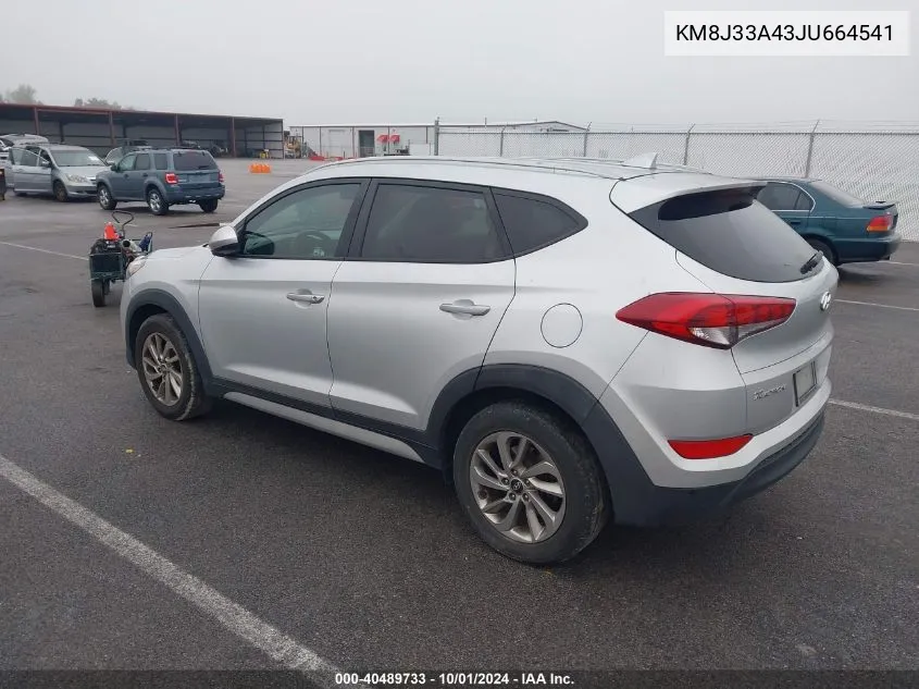 2018 Hyundai Tucson Sel VIN: KM8J33A43JU664541 Lot: 40489733