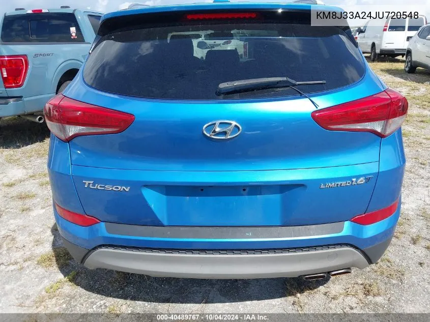 2018 Hyundai Tucson Limited VIN: KM8J33A24JU720548 Lot: 40489767