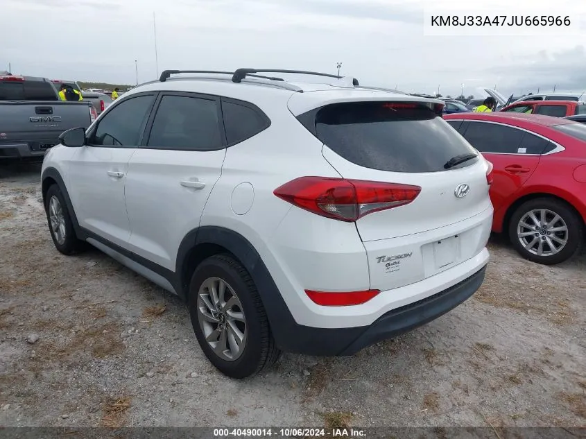 2018 Hyundai Tucson Limited/Sport And Eco/Se VIN: KM8J33A47JU665966 Lot: 40490014