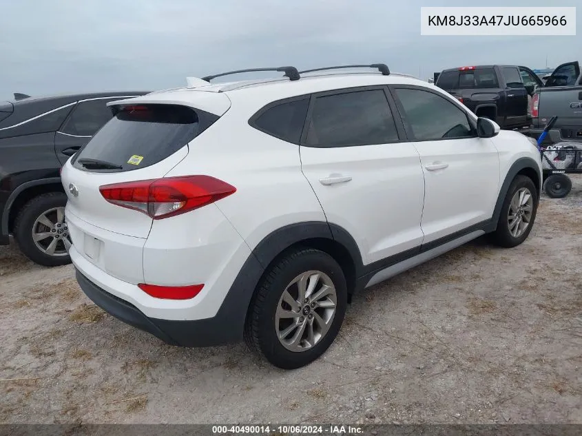 2018 Hyundai Tucson Limited/Sport And Eco/Se VIN: KM8J33A47JU665966 Lot: 40490014