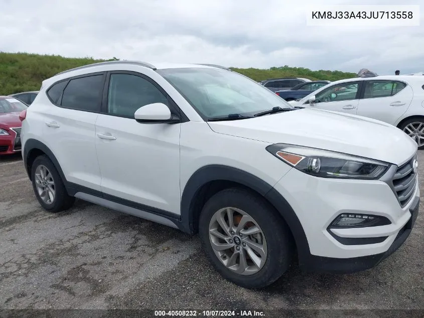 2018 Hyundai Tucson Limited/Sport And Eco/Se VIN: KM8J33A43JU713558 Lot: 40508232