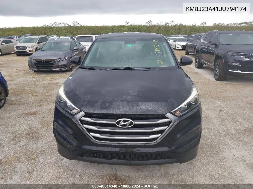 2018 Hyundai Tucson Se VIN: KM8J23A41JU794174 Lot: 40514340