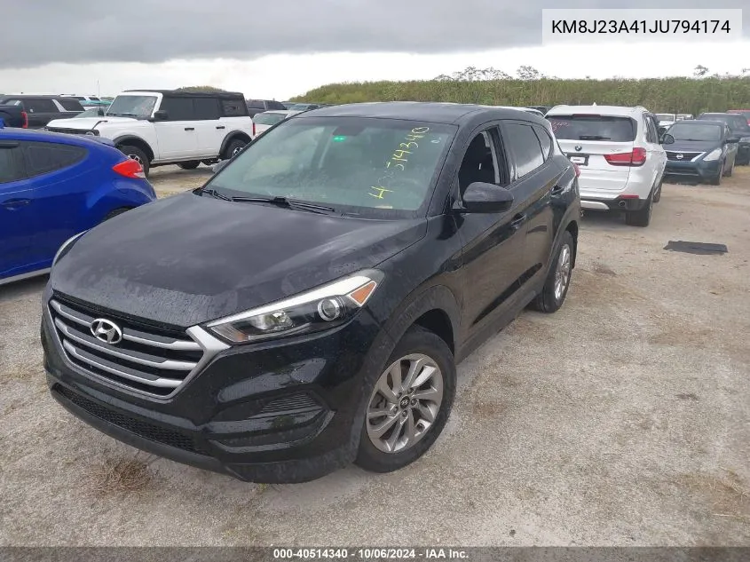 2018 Hyundai Tucson Se VIN: KM8J23A41JU794174 Lot: 40514340