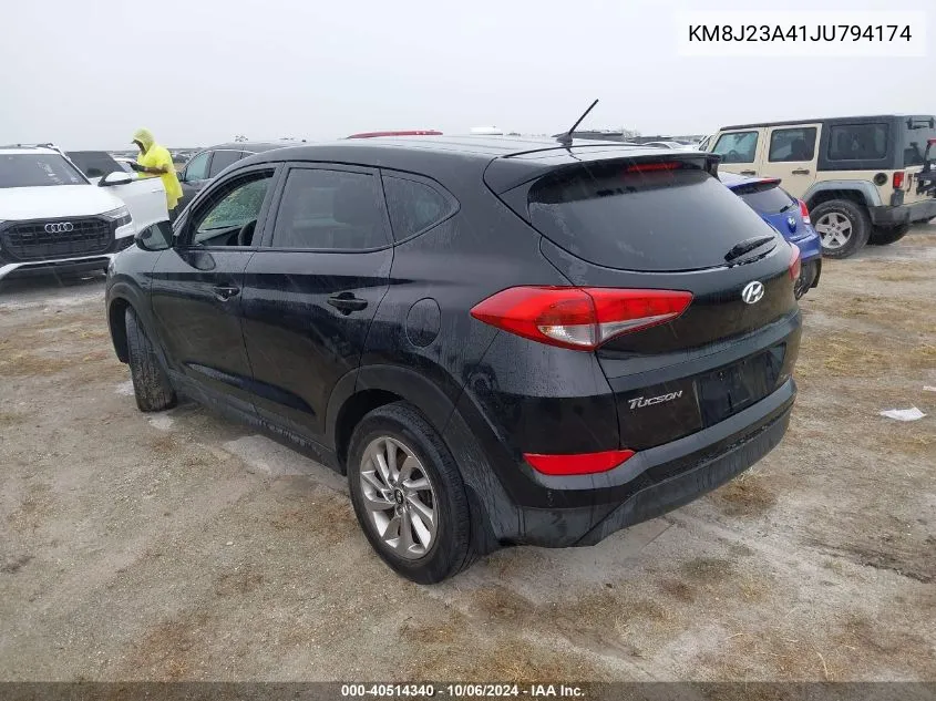 2018 Hyundai Tucson Se VIN: KM8J23A41JU794174 Lot: 40514340