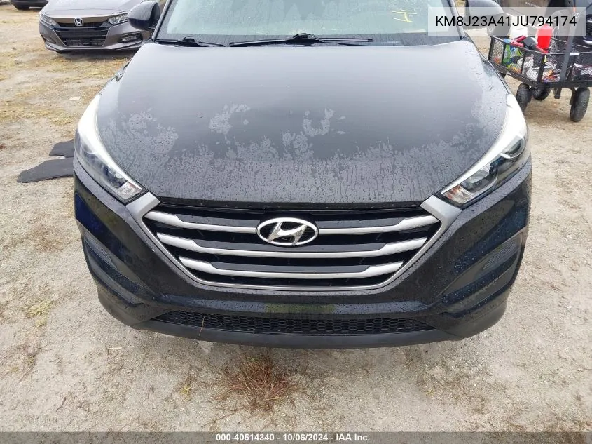 2018 Hyundai Tucson Se VIN: KM8J23A41JU794174 Lot: 40514340