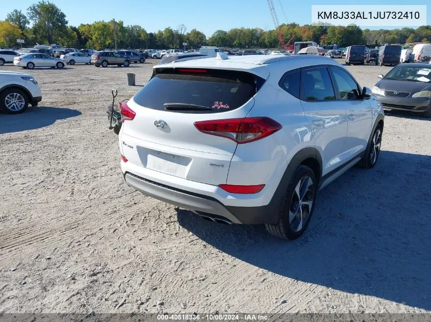 2018 Hyundai Tucson Limited/Sport And Eco/Se VIN: KM8J33AL1JU732410 Lot: 40518336