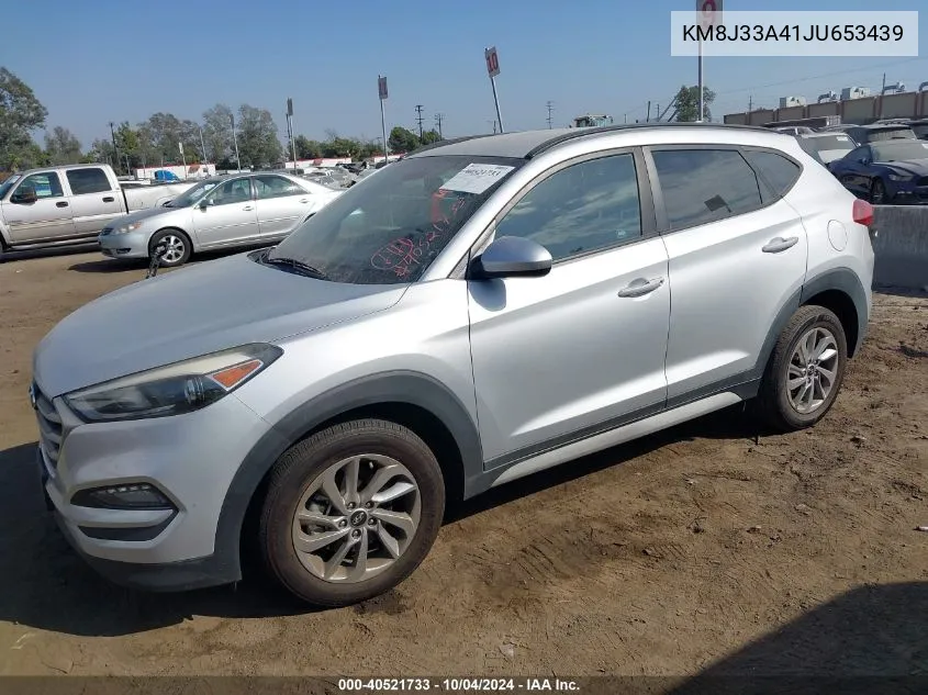 2018 Hyundai Tucson Sel VIN: KM8J33A41JU653439 Lot: 40521733