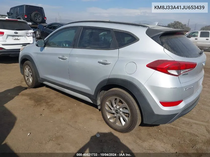 2018 Hyundai Tucson Sel VIN: KM8J33A41JU653439 Lot: 40521733