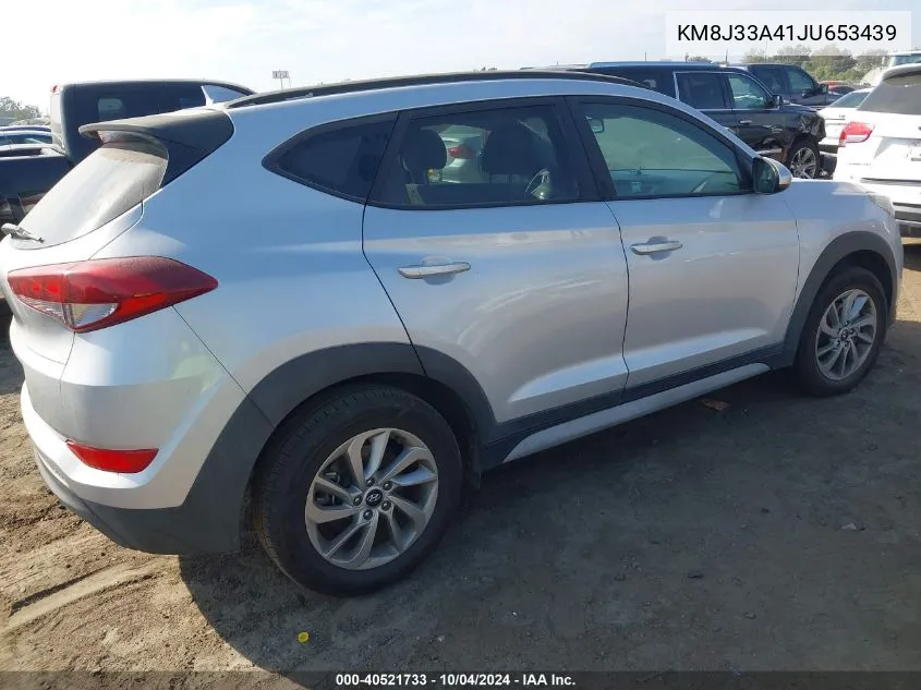 2018 Hyundai Tucson Sel VIN: KM8J33A41JU653439 Lot: 40521733