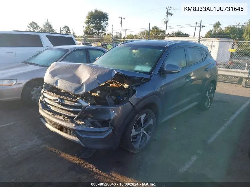 2018 Hyundai Tucson Sport VIN: KM8J33AL1JU731645 Lot: 40528843