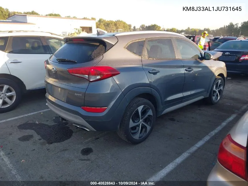 2018 Hyundai Tucson Sport VIN: KM8J33AL1JU731645 Lot: 40528843