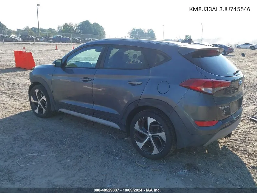 2018 Hyundai Tucson Limited/Sport And Eco/Se VIN: KM8J33AL3JU745546 Lot: 40529337