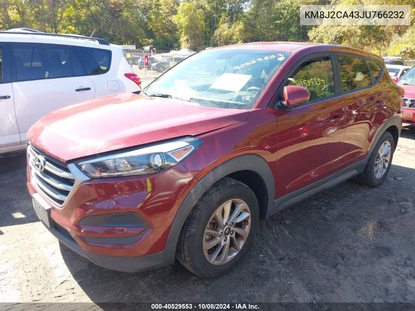 2018 Hyundai Tucson Se VIN: KM8J2CA43JU766232 Lot: 40529553