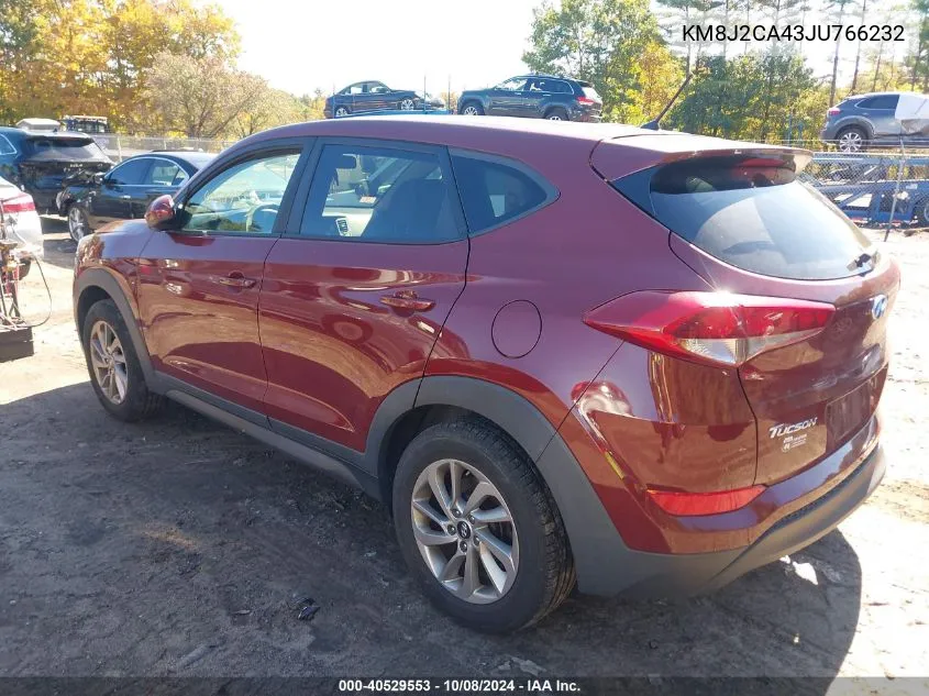 2018 Hyundai Tucson Se VIN: KM8J2CA43JU766232 Lot: 40529553