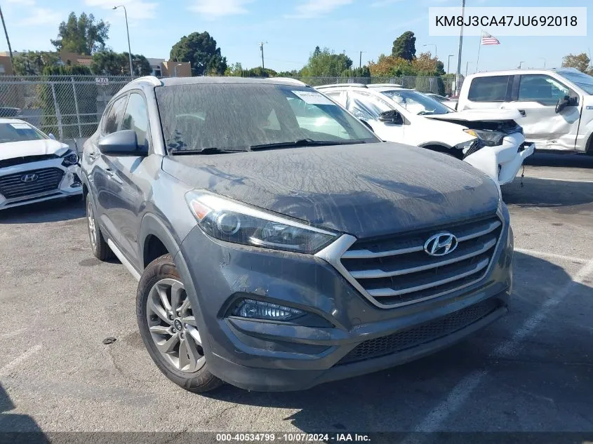 2018 Hyundai Tucson Sel VIN: KM8J3CA47JU692018 Lot: 40534799