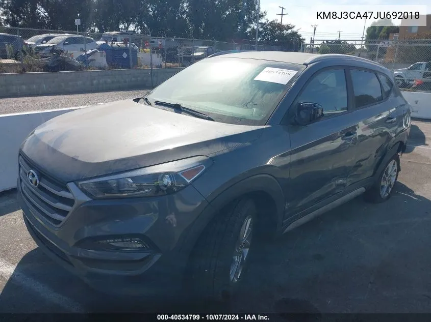 2018 Hyundai Tucson Sel VIN: KM8J3CA47JU692018 Lot: 40534799