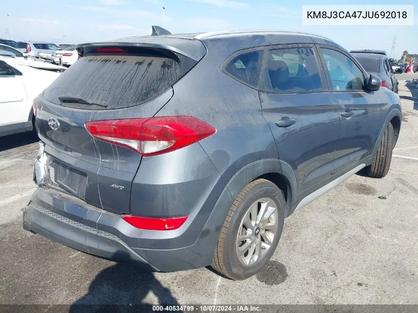 2018 Hyundai Tucson Sel VIN: KM8J3CA47JU692018 Lot: 40534799