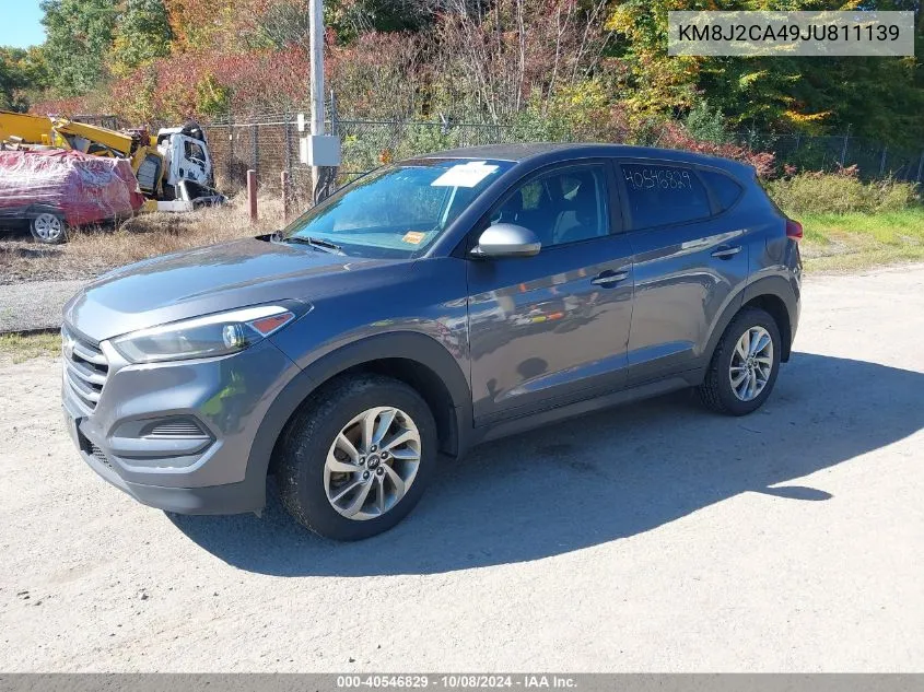 2018 Hyundai Tucson Se VIN: KM8J2CA49JU811139 Lot: 40546829