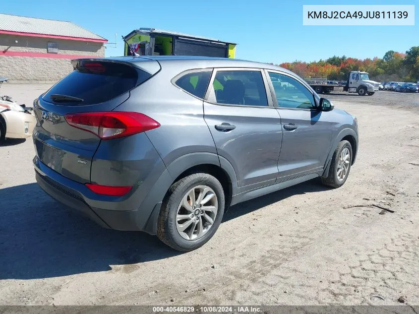 2018 Hyundai Tucson Se VIN: KM8J2CA49JU811139 Lot: 40546829