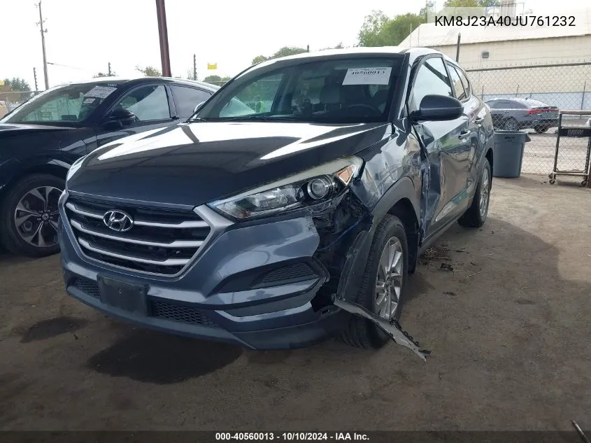 2018 Hyundai Tucson Se VIN: KM8J23A40JU761232 Lot: 40560013